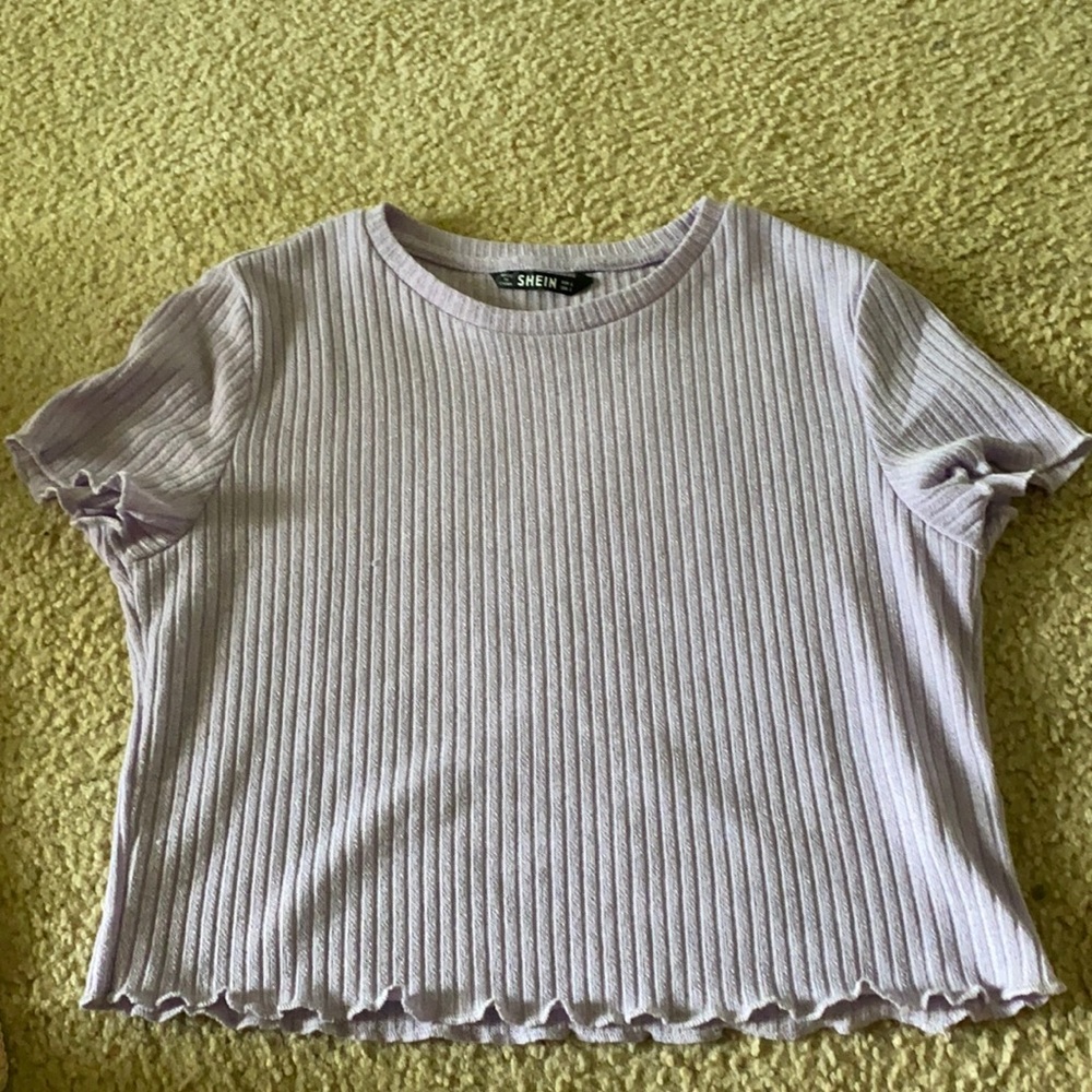 Purple crop tee